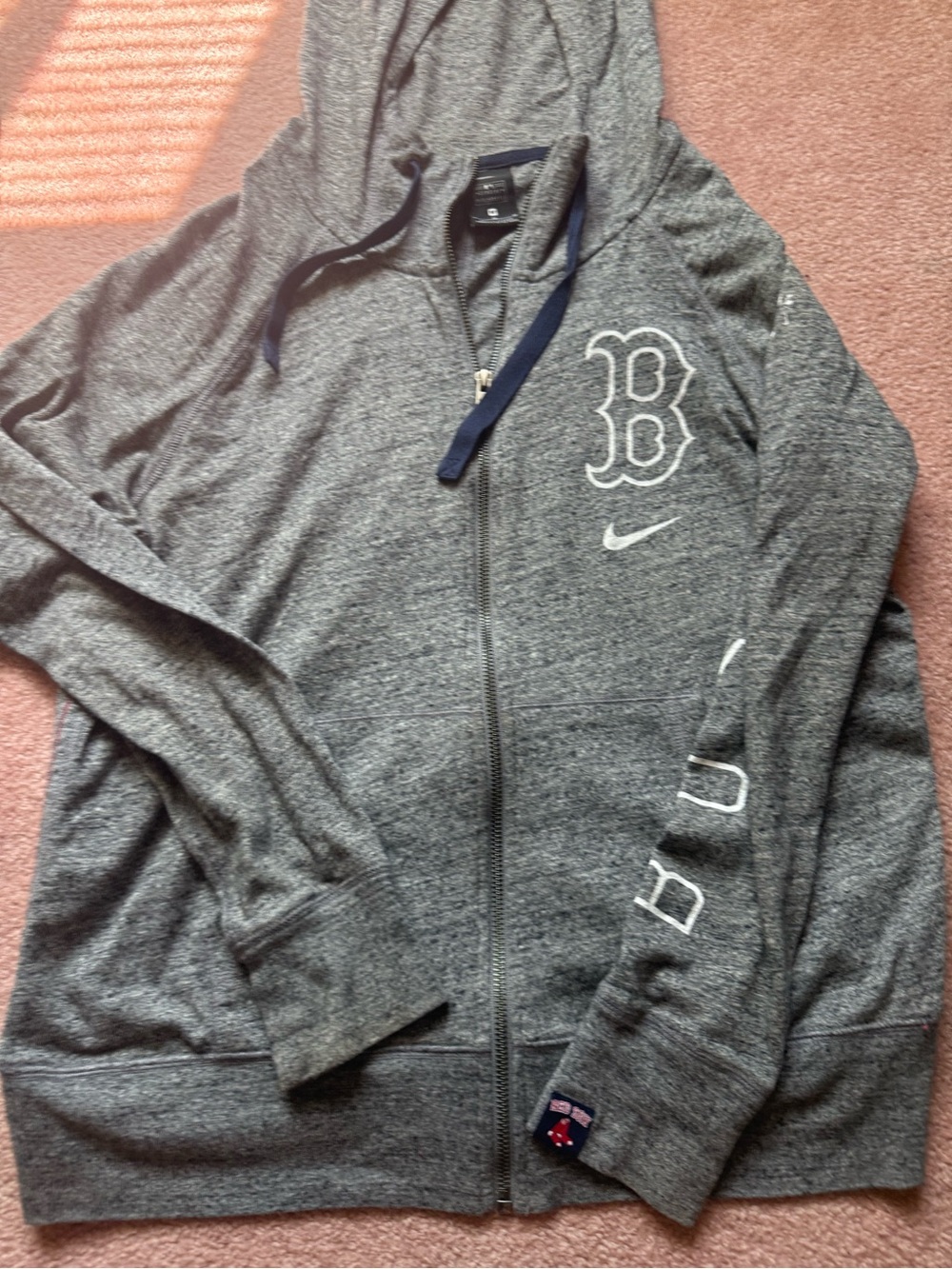 Nike women’s Gray Boston Red Sox Full-Zip Hoodie Jacket